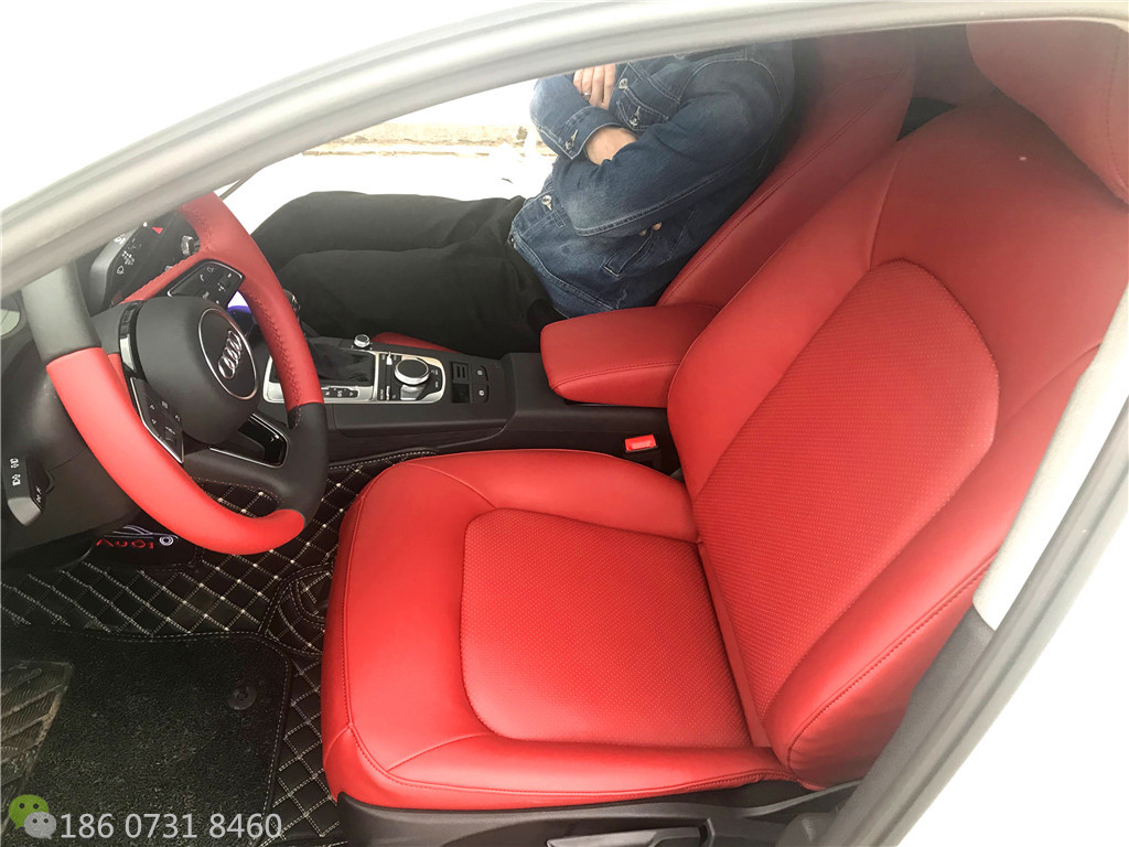 奥迪A391短视频APP黄色，奥迪A3方向盘手缝